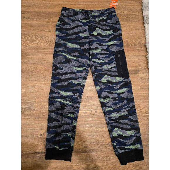 NWT Wonder Nation Kids Boys Camo Pants Sweats Green Large 10-12 - Picture 1 of 5